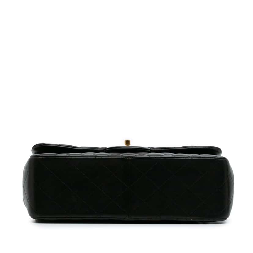 Chanel Jumbo Classic Lambskin Double Flap Black Leather Good condition - Inside View