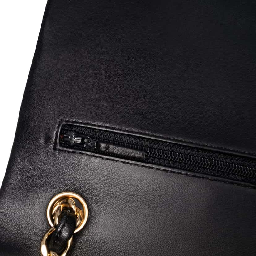 Chanel Jumbo Classic Lambskin Double Flap Black Leather Good condition - Box View