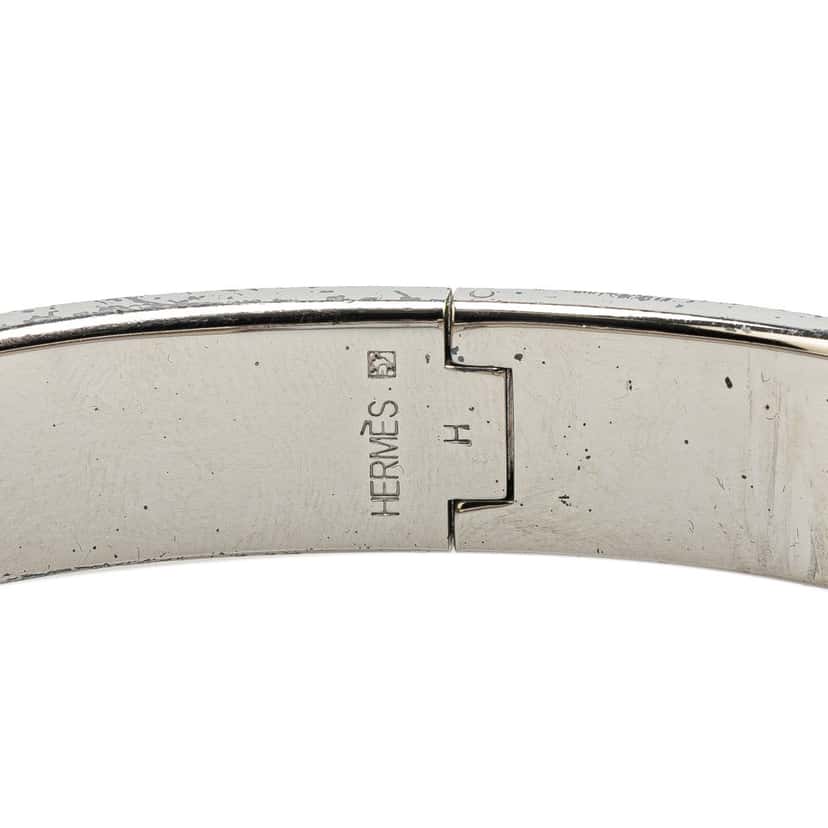 Hermès Narrow Enamel Clic H Bracelet PM Orange Good condition - Model View