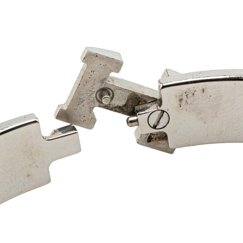 Hermès Narrow Enamel Clic H Bracelet PM Orange Good condition - Box View