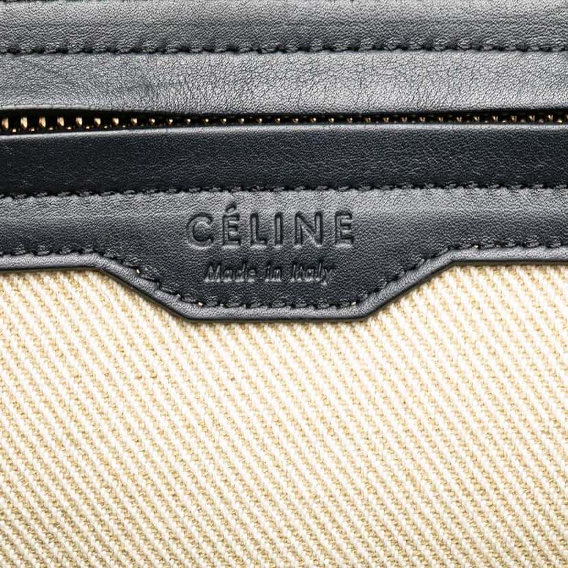 Celine Medium Striped Canvas Phantom Luggage Tote Brown Canvas Good condition - Box View