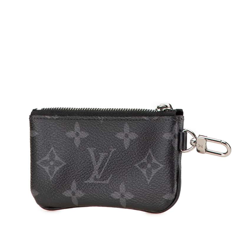 Louis Vuitton Monogram Eclipse Reverse Trio Messenger Key Pouch Grey Canvas Good condition - Back View