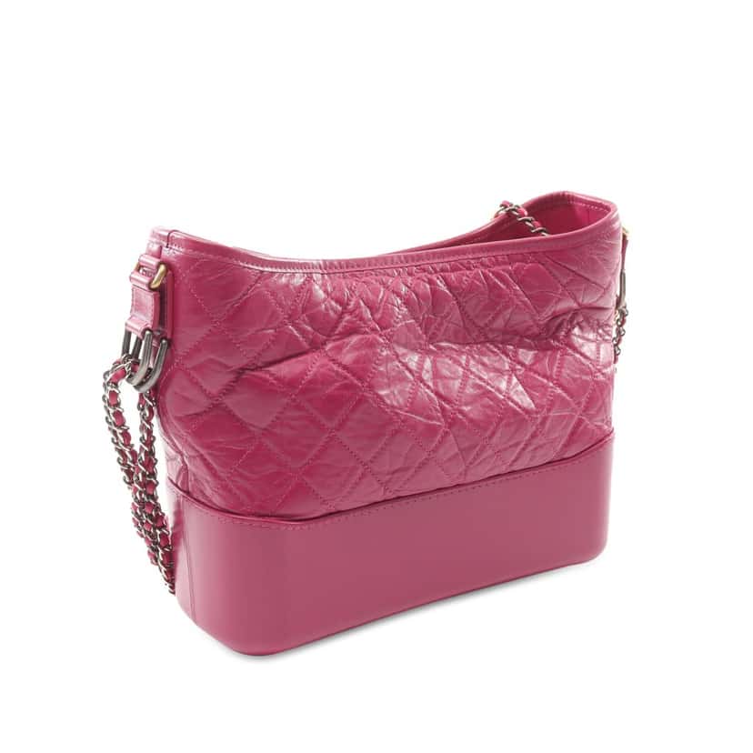 Chanel Medium Aged Calfskin Gabrielle Crossbody Pink Leather Good condition - Back View