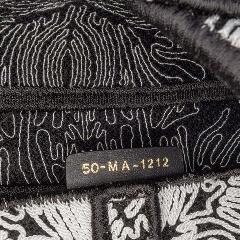 Dior Canvas Embroidered Ornamental Cornely Saddle Bag Black Canvas Good condition - Box View