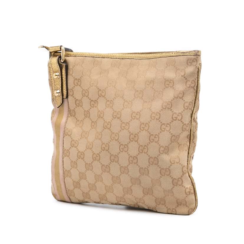 Gucci GG Canvas Jolicoeur Crossbody Brown Canvas Good condition - Back View