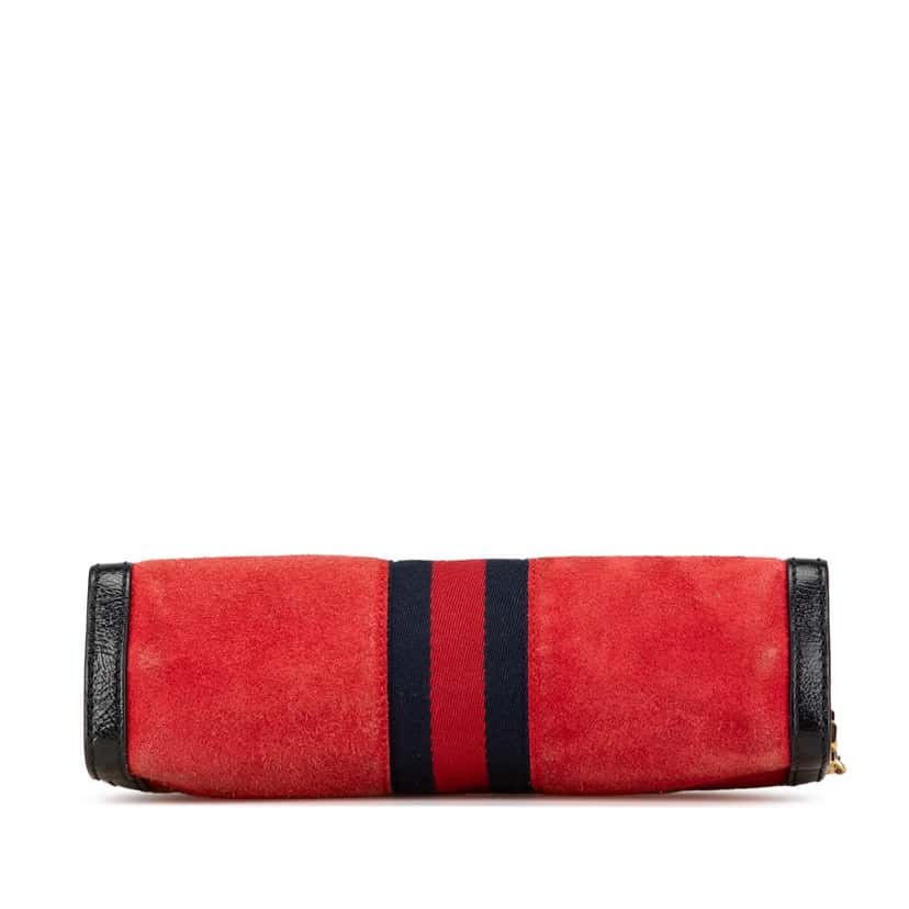 Gucci Small Suede Ophidia Chain Crossbody Red Leather Good condition - Inside View