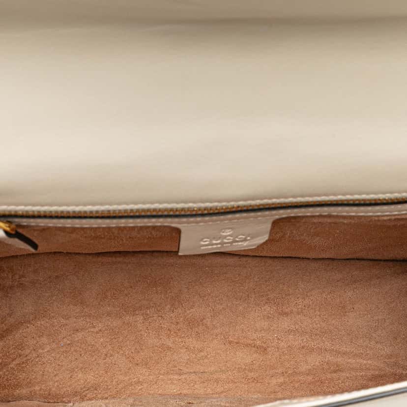 Gucci Small Leather Sylvie Satchel White Leather Good condition - Model View