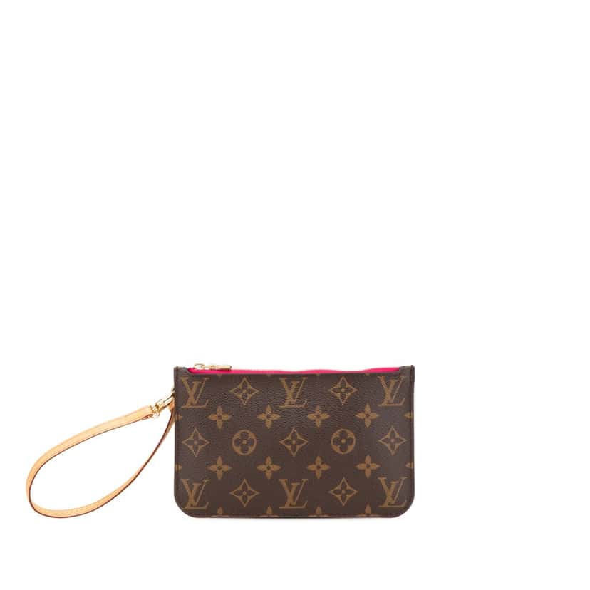 Louis Vuitton Monogram Neverfull Pouch Brown Canvas Good condition - Front View