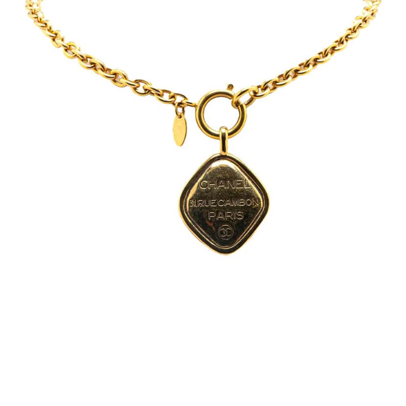 Chanel Gold Plated 31 Rue Cambon Pendant Necklace Gold Metal Good condition - Front View