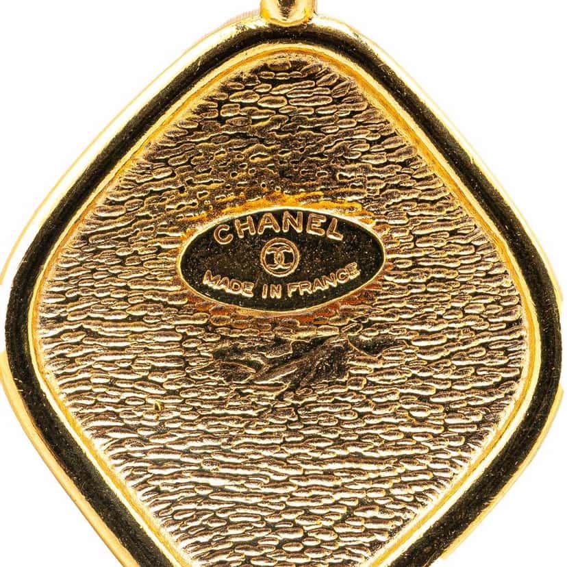 Chanel Gold Plated 31 Rue Cambon Pendant Necklace Gold Metal Good condition - Back View