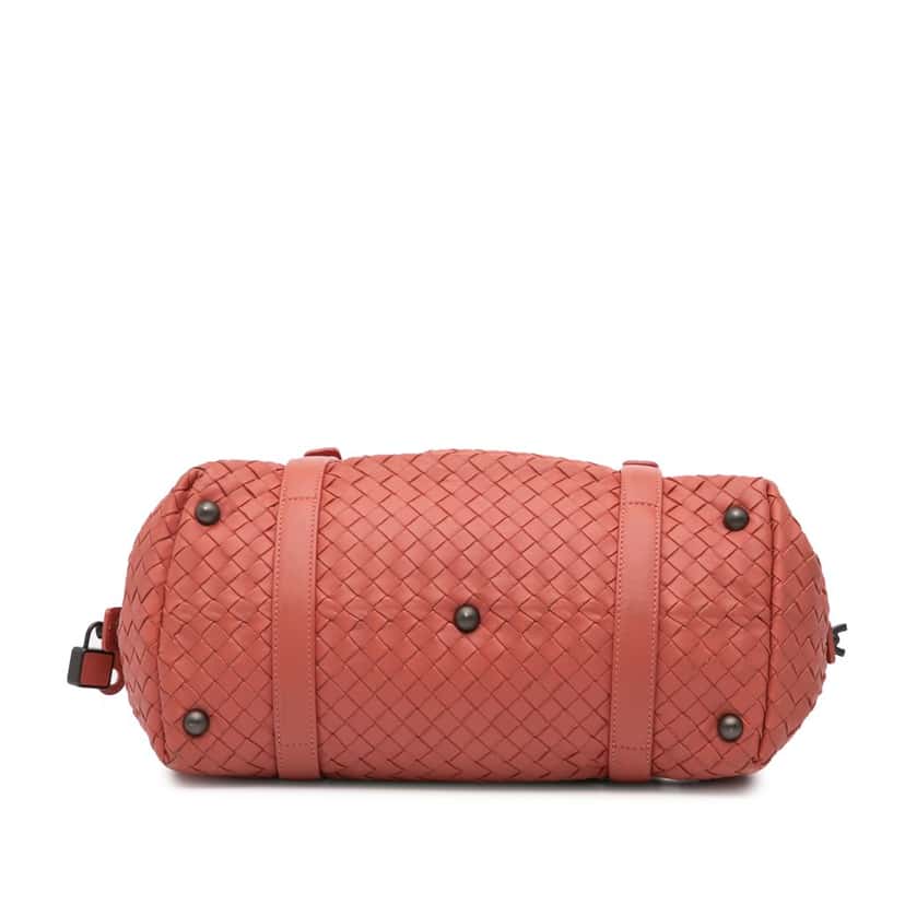 Bottega Veneta Nappa Intrecciato Montaigne Shoulder Bag Red Leather Good condition - Inside View