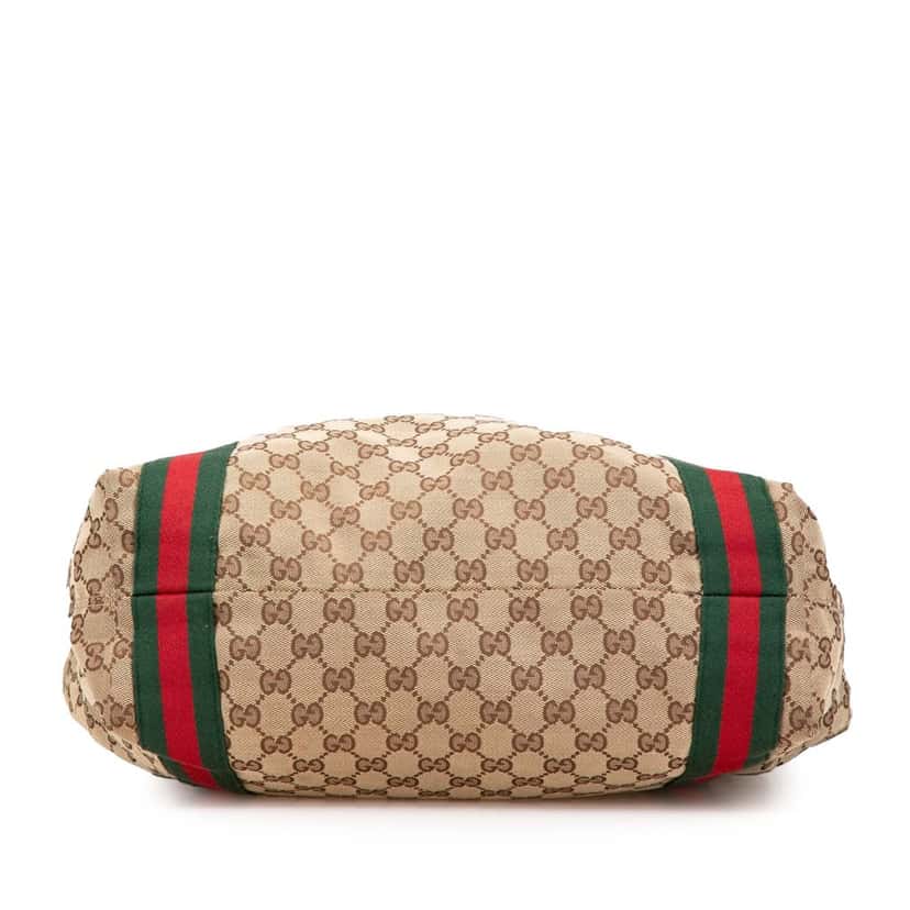 Gucci GG Canvas Web Tote Brown Canvas Good condition - Inside View