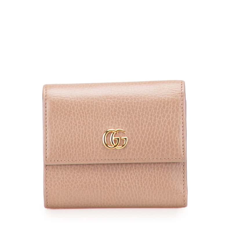 Gucci GG Marmont Leather Small Wallet Brown Leather Good condition - Front View