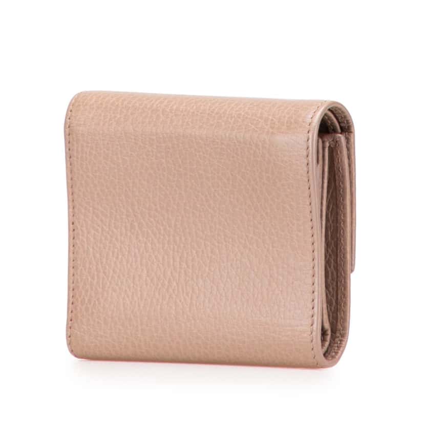 Gucci GG Marmont Leather Small Wallet Brown Leather Good condition - Back View