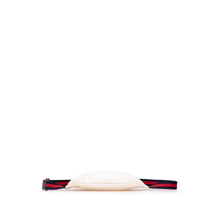 Gucci Leather Logo Belt Bag White Leather Good condition - Inside View