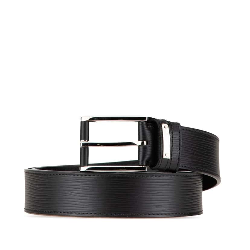 Louis Vuitton Epi Legend Buckle Belt Black Leather Good condition - Front View