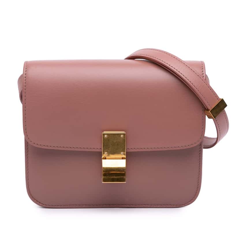 Celine Teen Calfskin Classic Box Pink Leather Fair condition - Front View