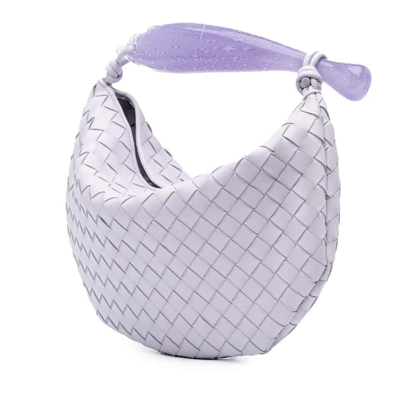 Bottega Veneta Limited Edition Murano Glass Lambskin Intrecciato Sardine Purple Leather Good condition - Back View
