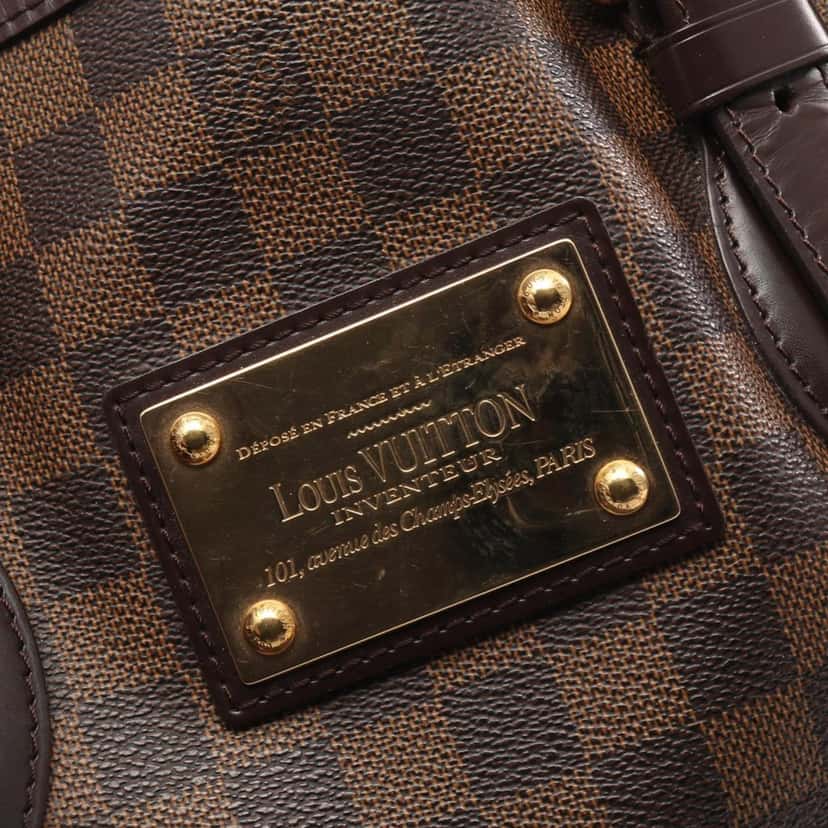 Louis Vuitton Damier Ebene Hampstead MM Brown Canvas Good condition - Box View