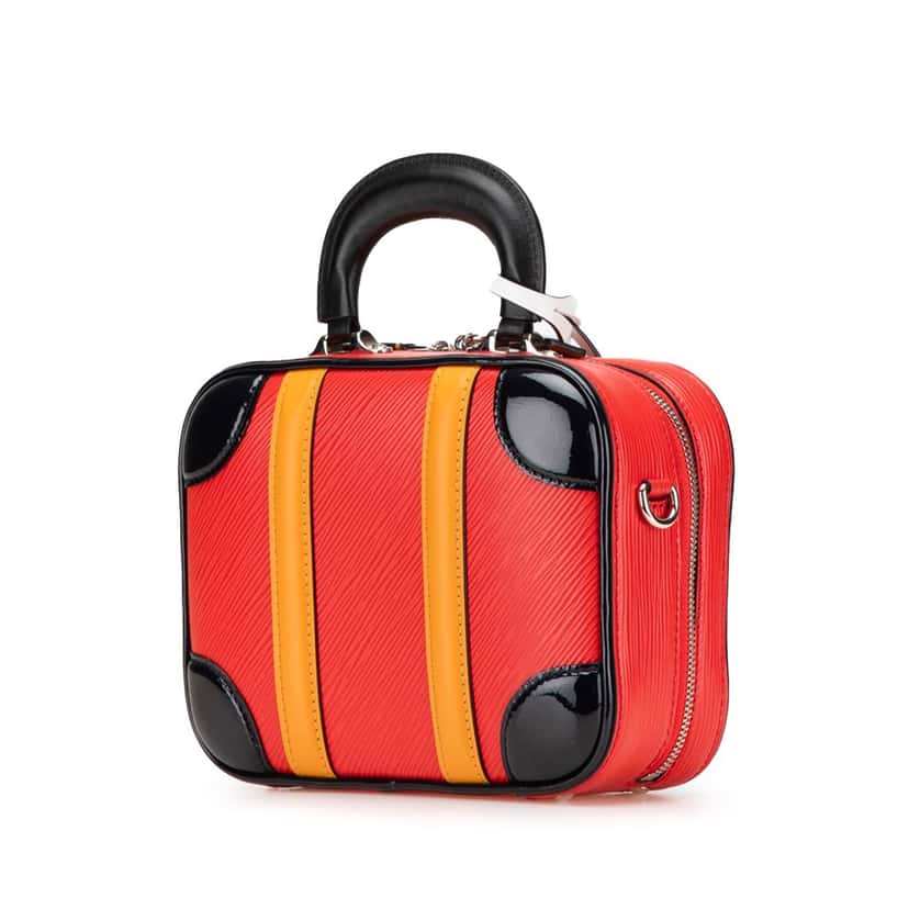 Louis Vuitton Epi Valisette BB Red Leather Good condition - Back View