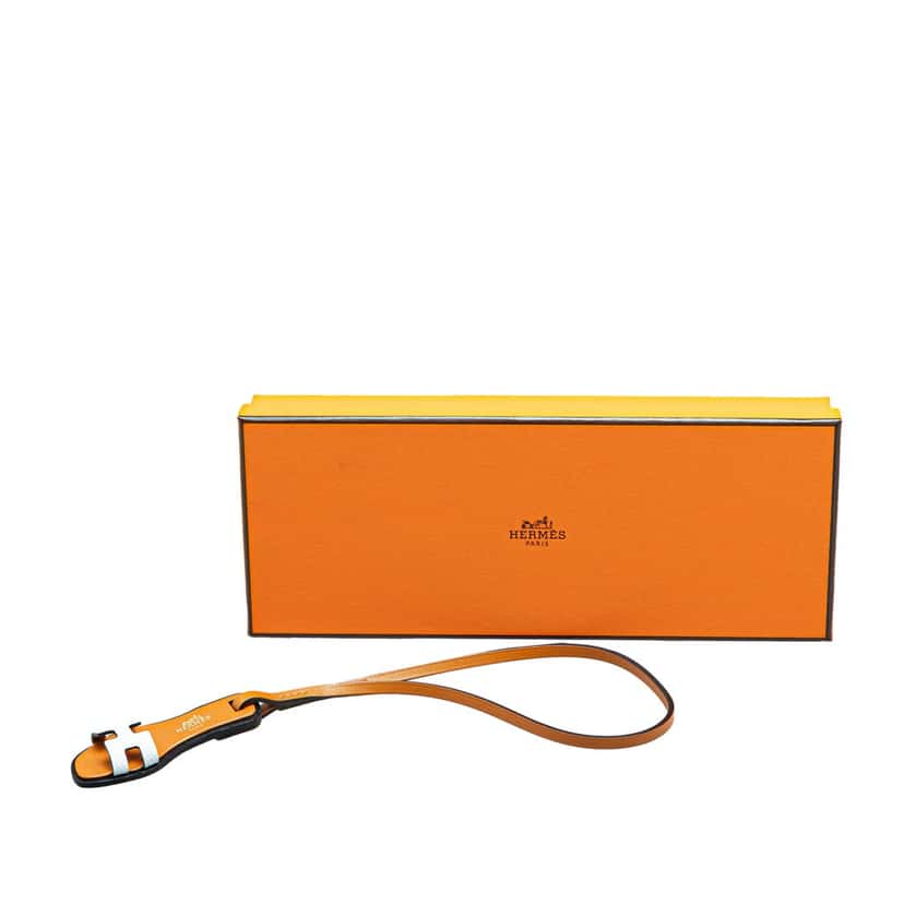 Hermès Epsom Oran Nano Bag Charm Brown Leather Good condition - Box View