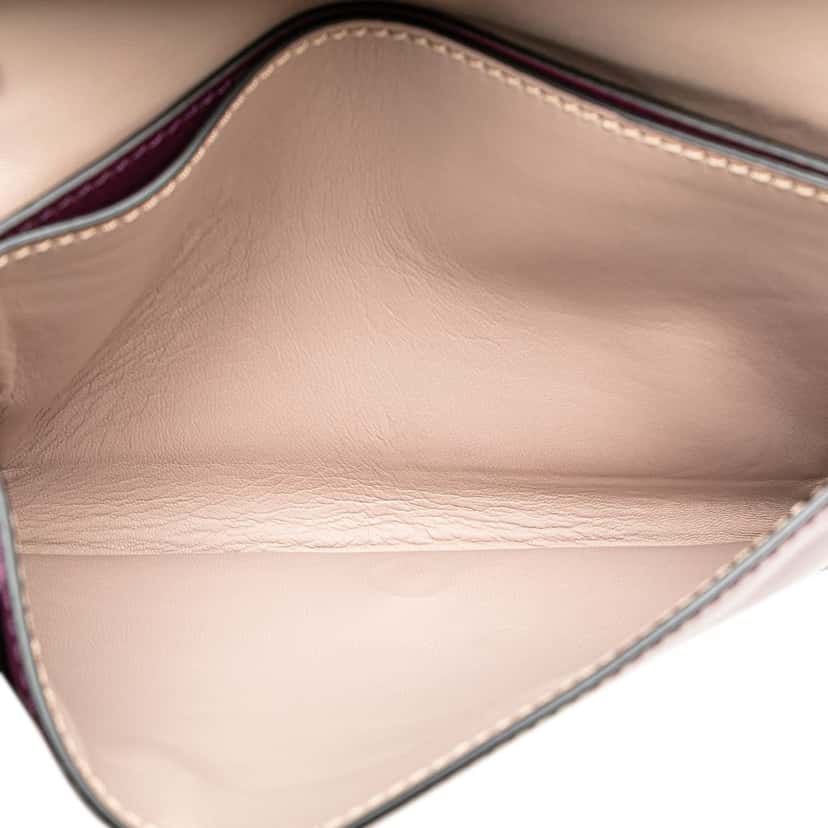 Valentino Nappa Rockstud Wristlet Clutch Purple Leather Good condition - Model View