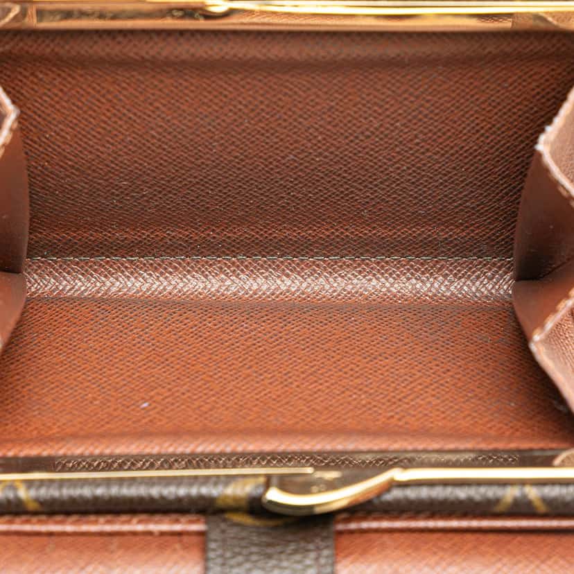 Louis Vuitton Monogram Porte Monnaie Billets Viennois Brown Canvas Good condition - Box View