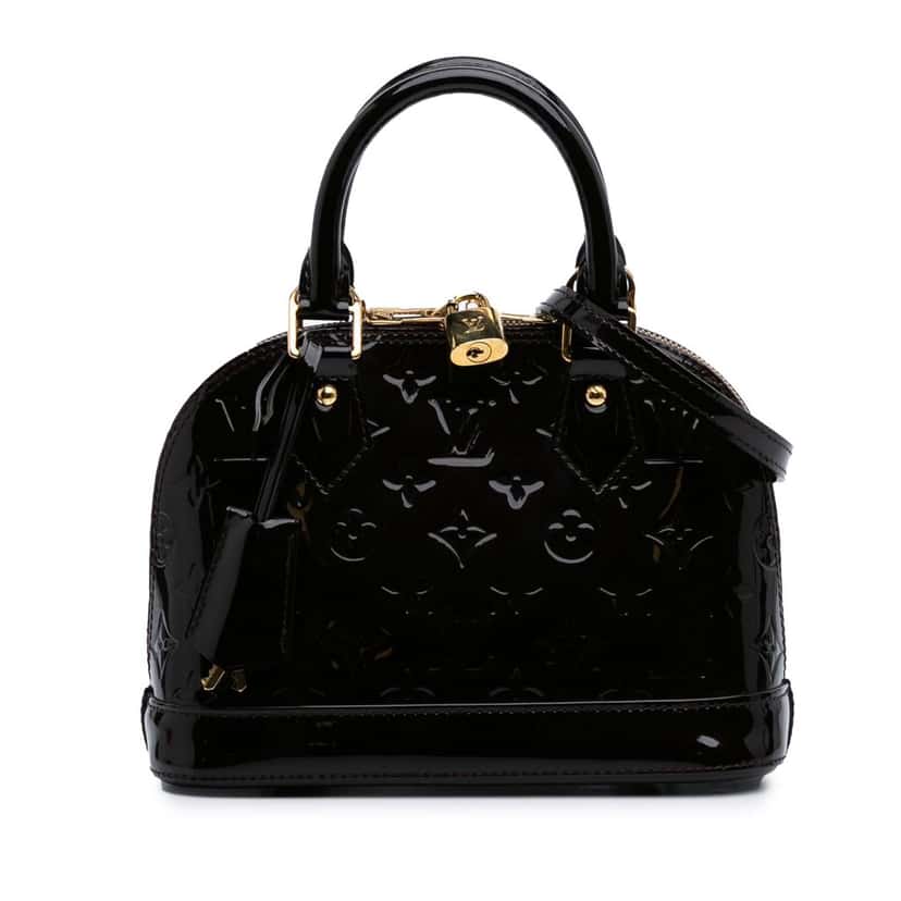Louis Vuitton Monogram Vernis Alma BB Purple Leather Good condition - Front View
