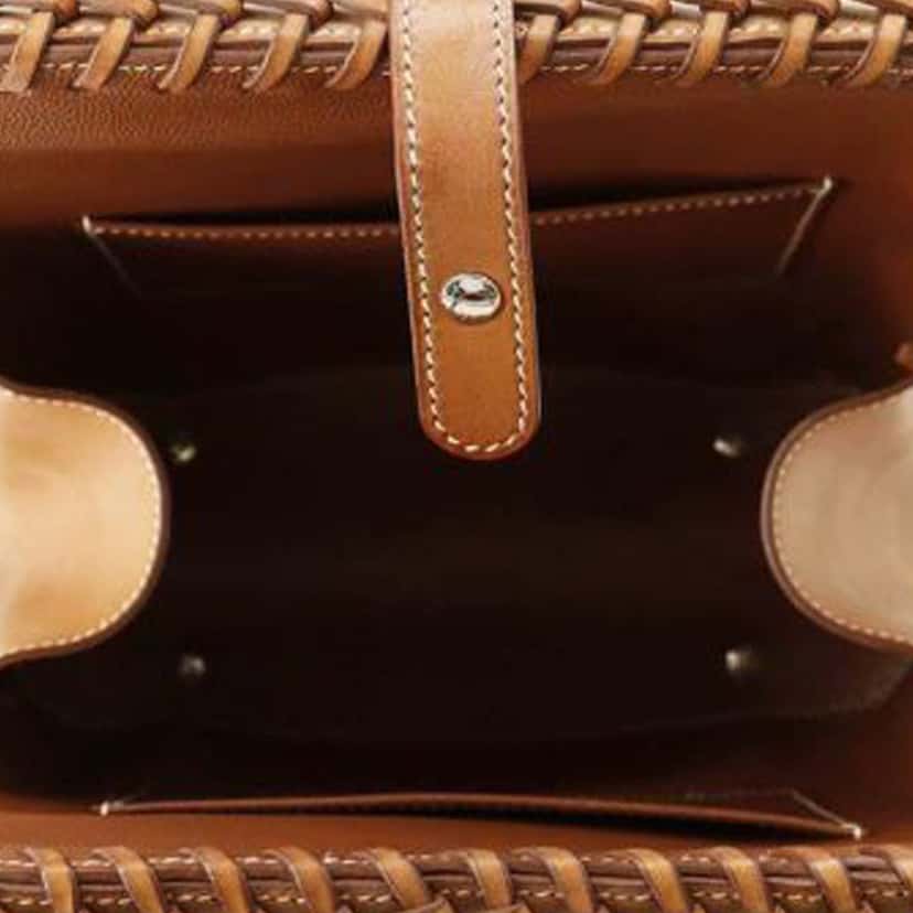 Hermès Osier Wicker and Barenia Bolide Picnic 24 Brown Good condition - Model View