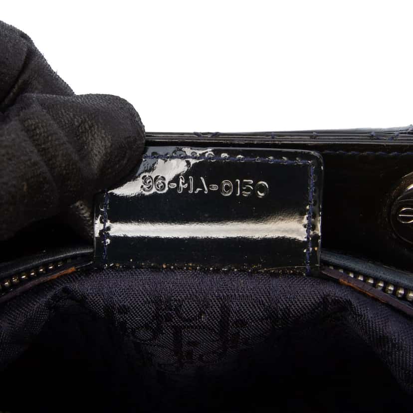 Dior Medium Patent Cannage Lady Dior Black Leather Good condition - Box View