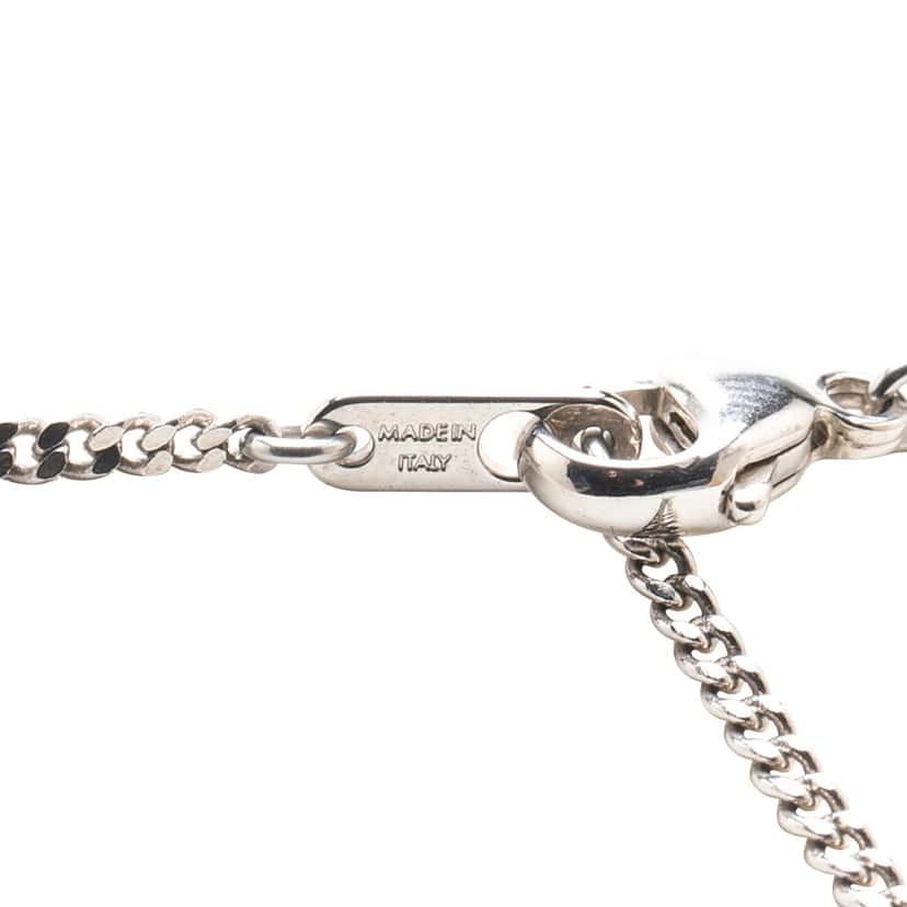 Louis Vuitton Yayoi Kusama Silver Plated LV Iconic Infinity Dots Pendant Necklace Silver Metal Good condition - Model View