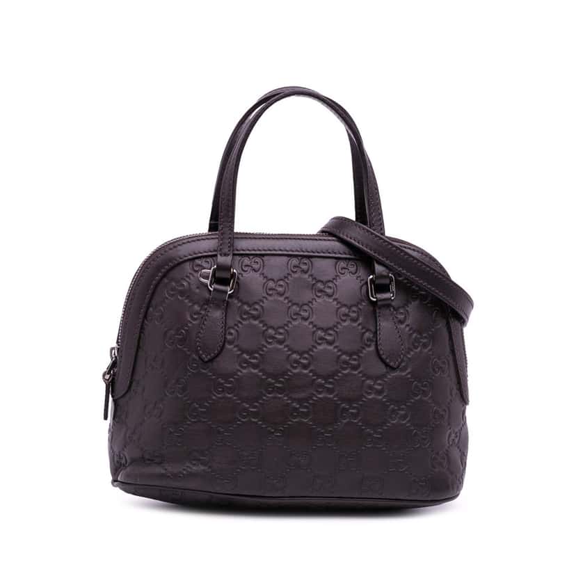 Gucci Mini Guccissima Dome Satchel Brown Leather Good condition - Front View