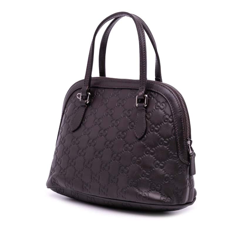 Gucci Mini Guccissima Dome Satchel Brown Leather Good condition - Back View