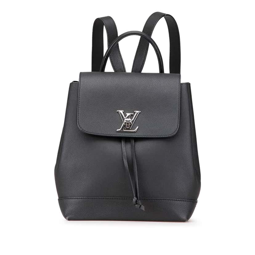 Louis Vuitton Taurillon Lockme Backpack Black Leather Good condition - Front View