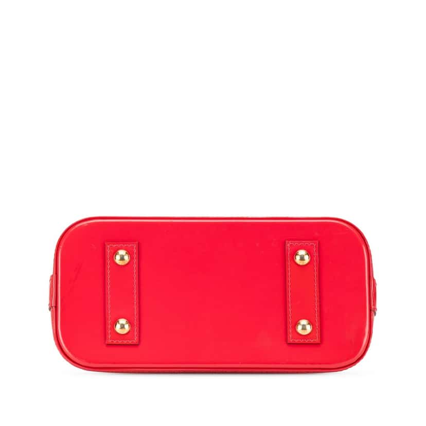 Louis Vuitton Monogram Vernis Alma BB Red Leather Good condition - Inside View