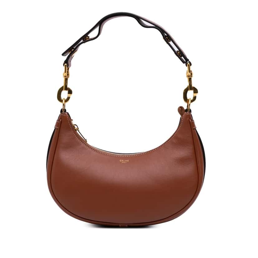 Celine Leather Ava Shoulder Bag Brown Leather Good condition - Front View