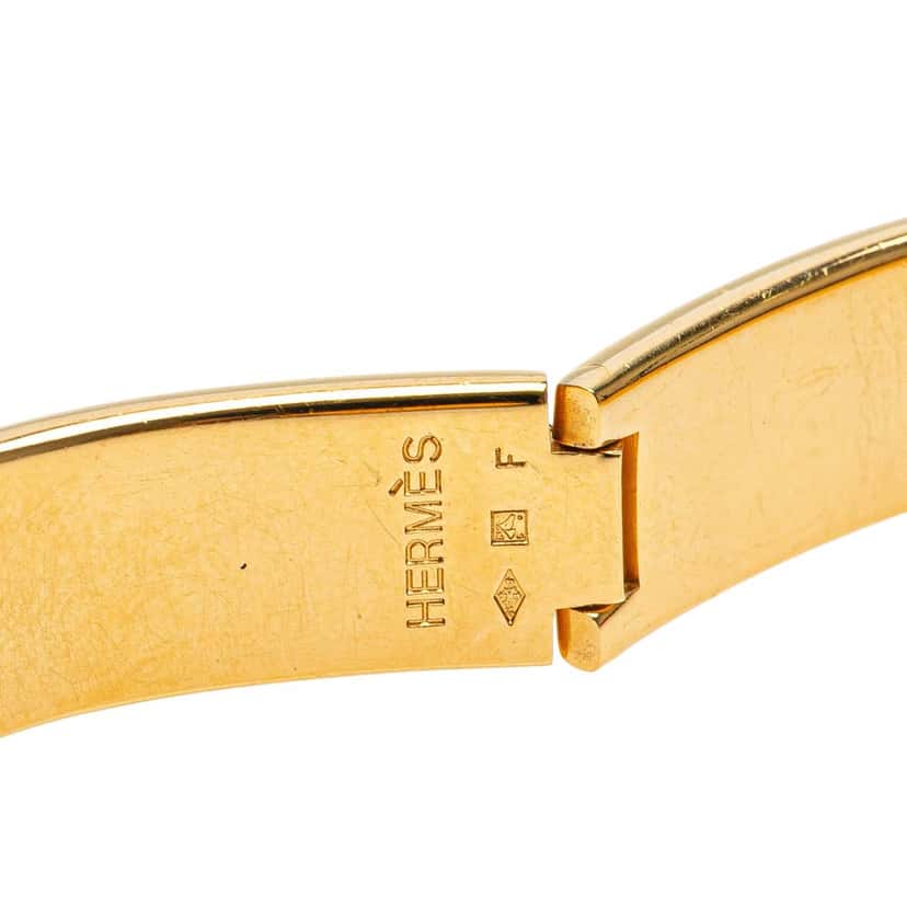 Hermès Narrow Enamel Clic H Bracelet PM Black Good condition - Box View