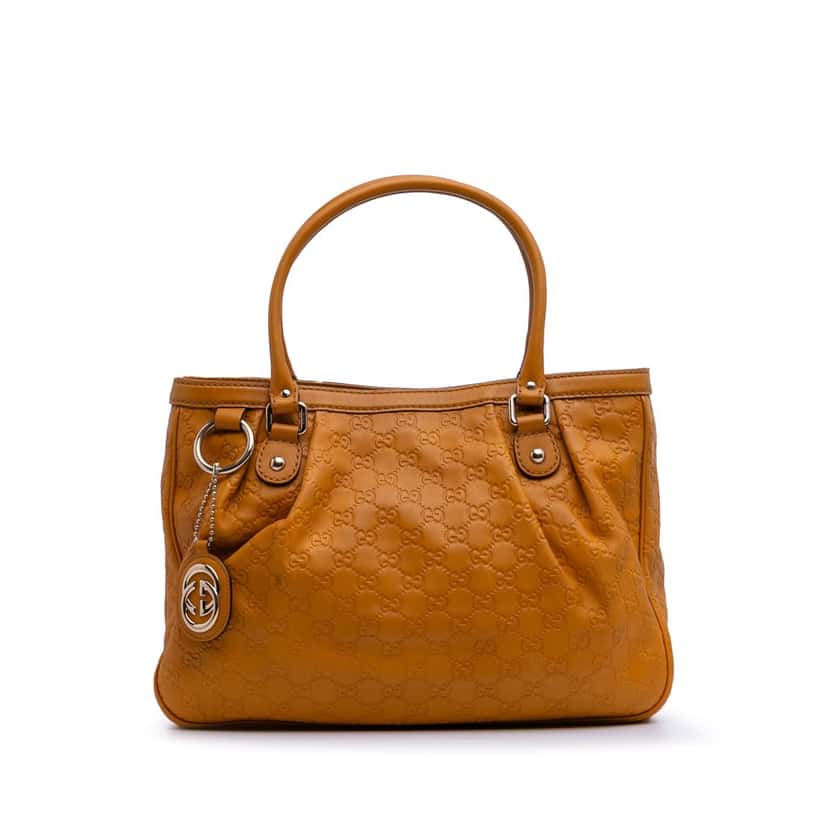 Gucci Guccissima Sukey Tote Brown Leather Good condition - Front View
