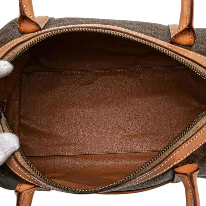 Celine Macadam Coated Canvas Boston Bag Brown Canvas Good condition - Model View