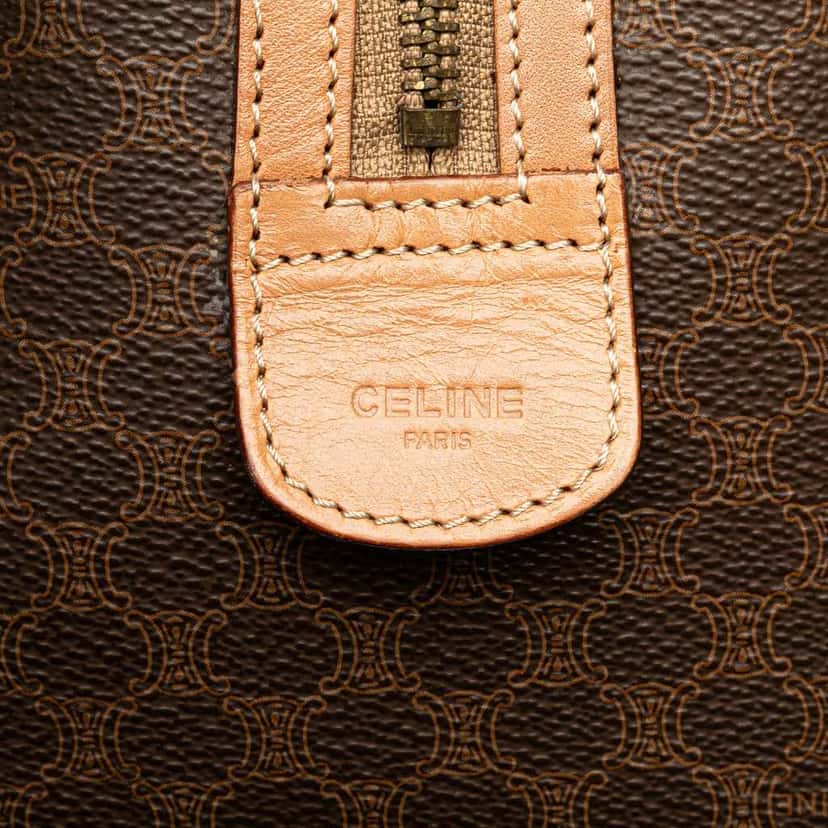 Celine Macadam Coated Canvas Boston Bag Brown Canvas Good condition - Box View