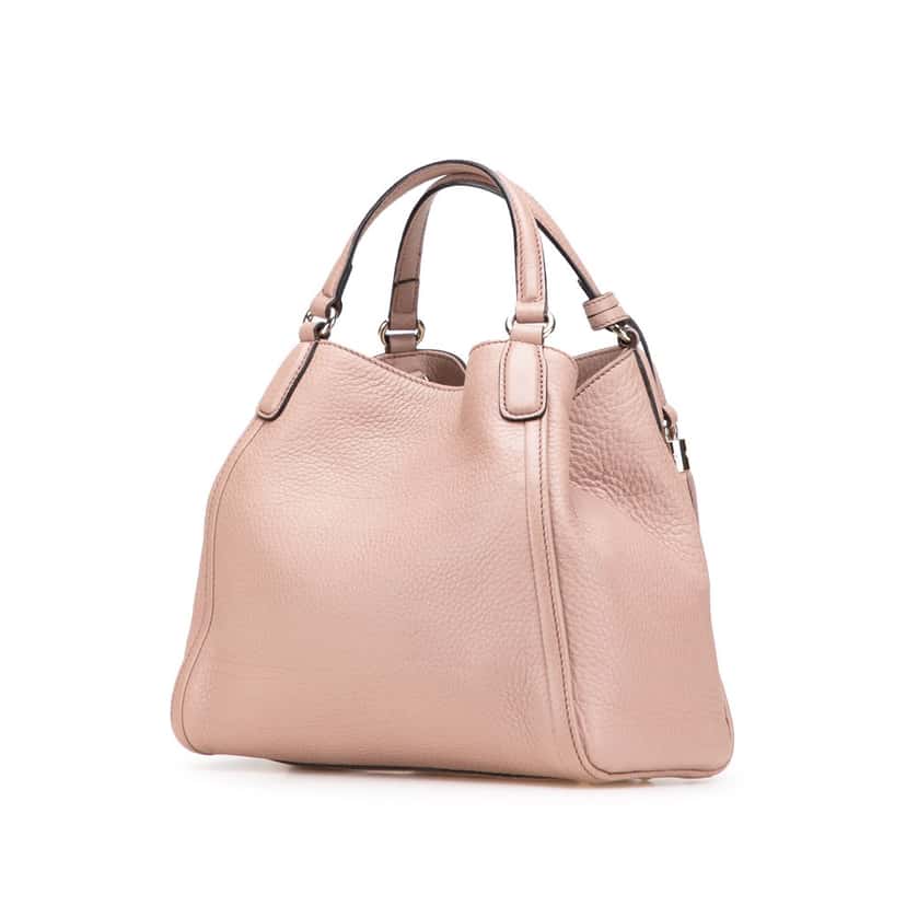 Gucci Small Leather Soho Satchel Pink Leather Good condition - Back View