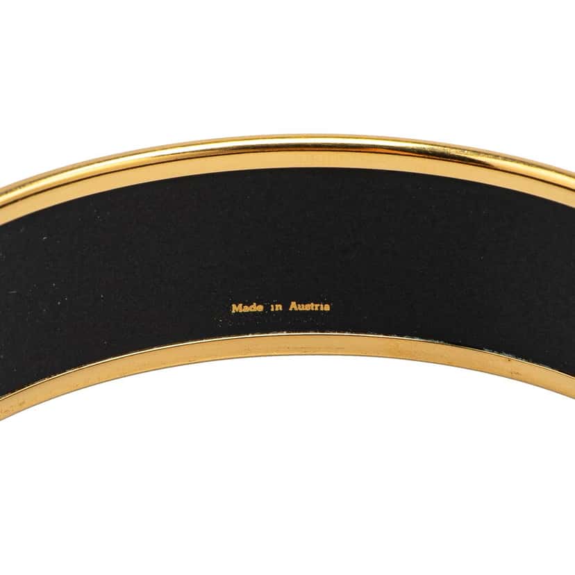 Hermès Wide Printed Enamel Bangle 65 Blue Good condition - Model View