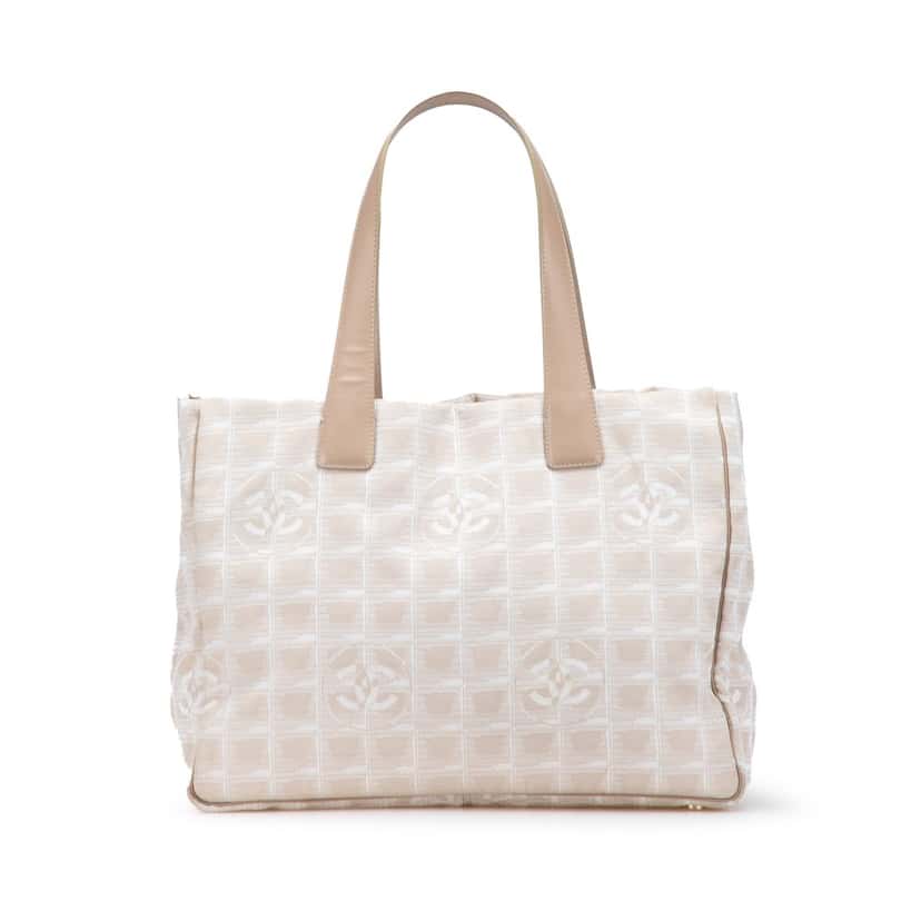Chanel New Travel Line Nylon Tote Brown Good condition - Front View