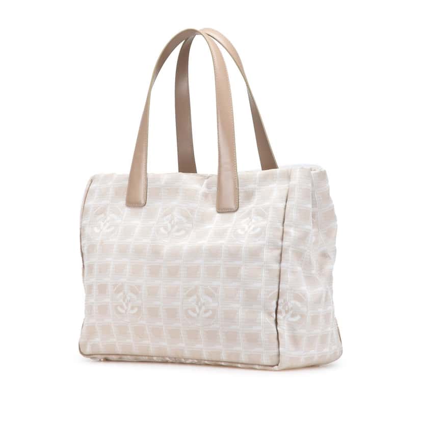 Chanel New Travel Line Nylon Tote Brown Good condition - Back View
