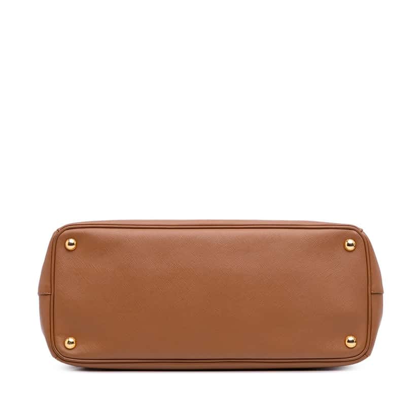 Prada Large Saffiano Lux Galleria Double Zip Satchel Brown Leather Good condition - Inside View