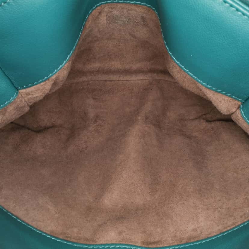 Bottega Veneta Small Nappa Intrecciato Olimpia Shoulder Bag Blue Leather Good condition - Model View