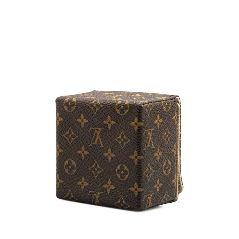 Louis Vuitton Monogram Ring Case Brown Canvas Good condition - Back View