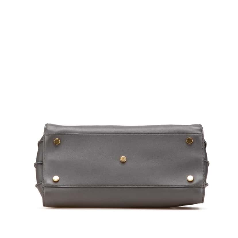 Saint Laurent Small Leather Sac De Jour Satchel Grey Leather Good condition - Inside View