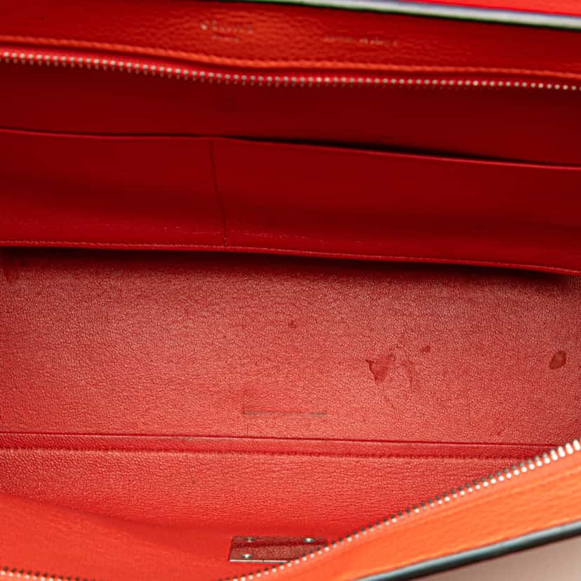 Celine Small Leather Trapeze Satchel Orange Leather Good condition - Model View