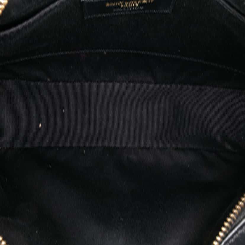 Saint Laurent Medium Suede Leopard Print Lou Camera Bag Brown Leather Good condition - Model View